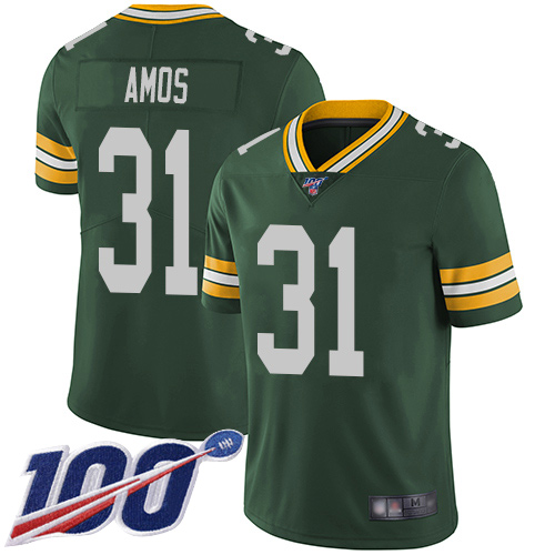 Green Bay Packers Limited Green Men 31 Amos Adrian Home Jersey Nike NFL 100th Season Vapor Untouchable